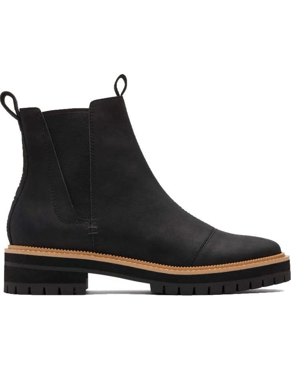 Chelsea Lug Sole Ankle Boot - Black